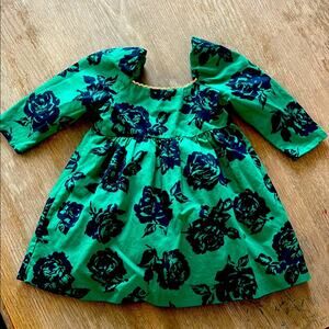 Janie & Jack Rose Dress in Green